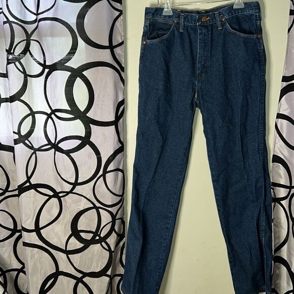 Vintage Wrangler Jeans Mens 33x32 Blue 936DEN Cowboy Slim Denim Rodeo Tag 35x32 - Picture 2 of 13